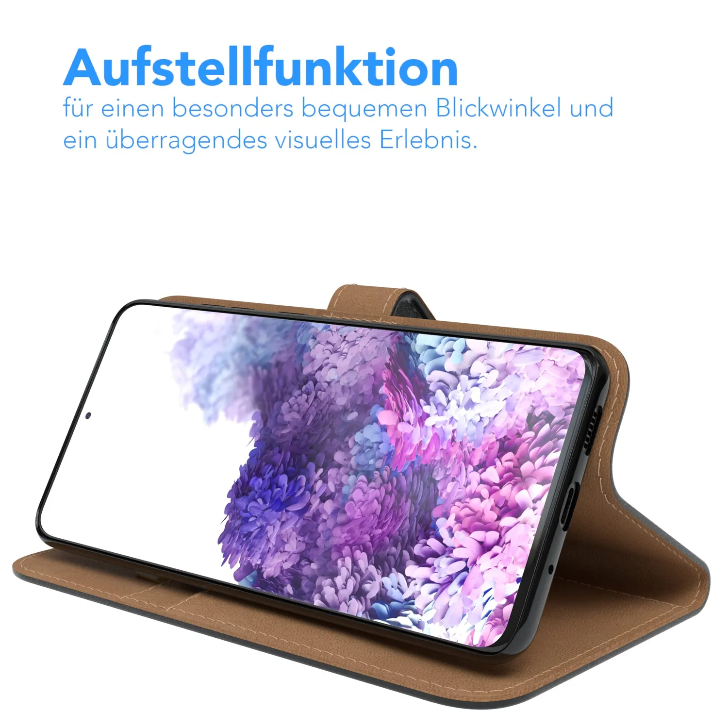 EAZY CASE Galaxy S20 Ultra Klapphülle Book Schwarz Kartenfach
