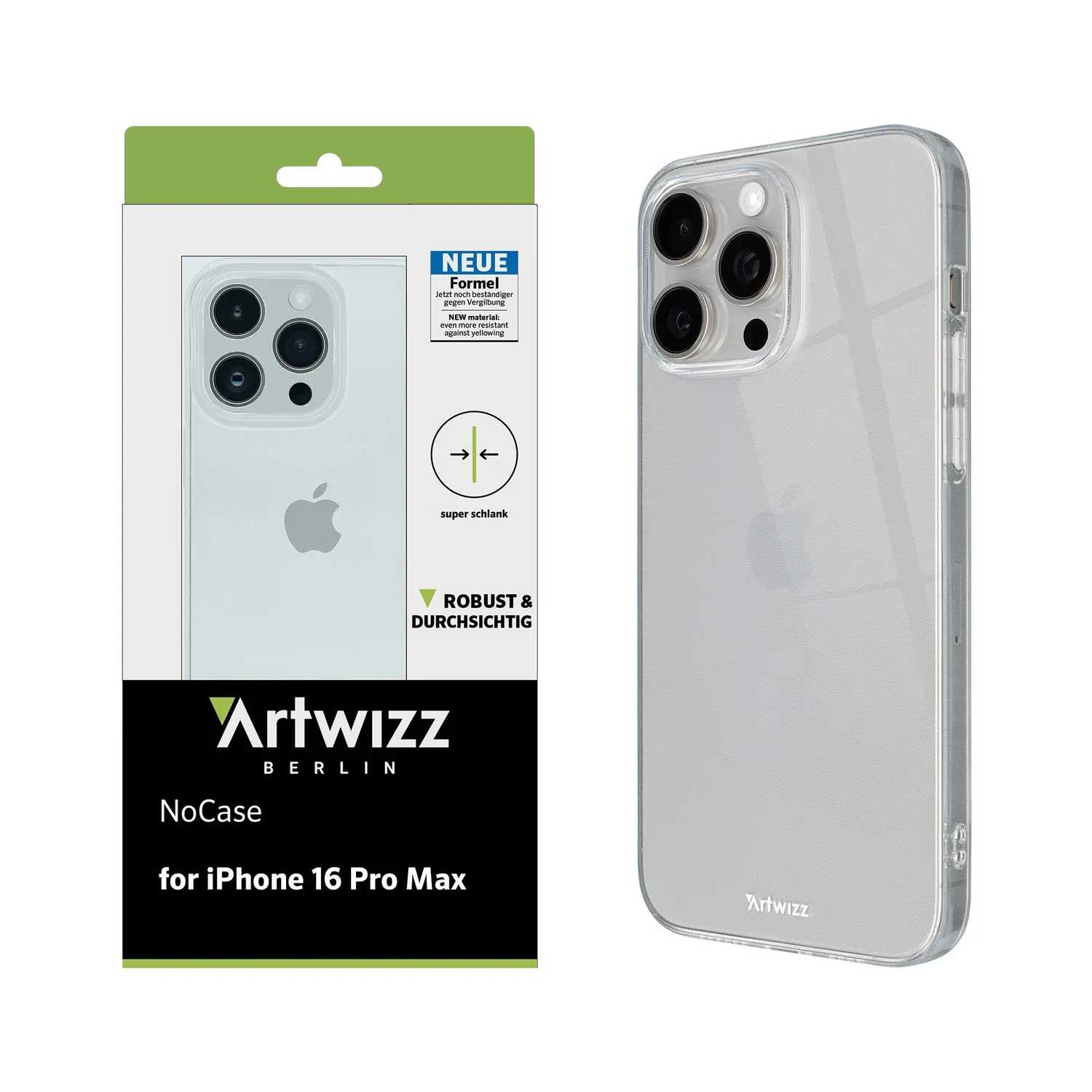 Artwizz NoCase iPhone 16 Pro Max Hülle transparent dünn