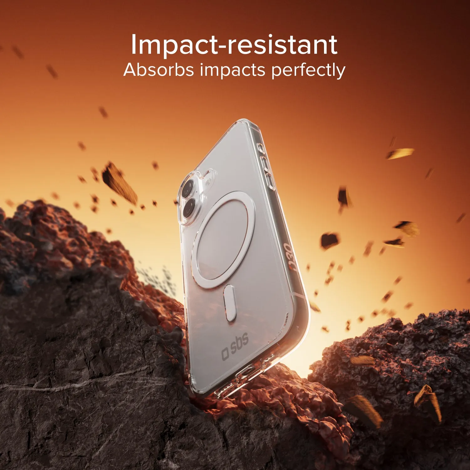 SBS D3O iPhone 17 Handyhülle transparent MagSafe