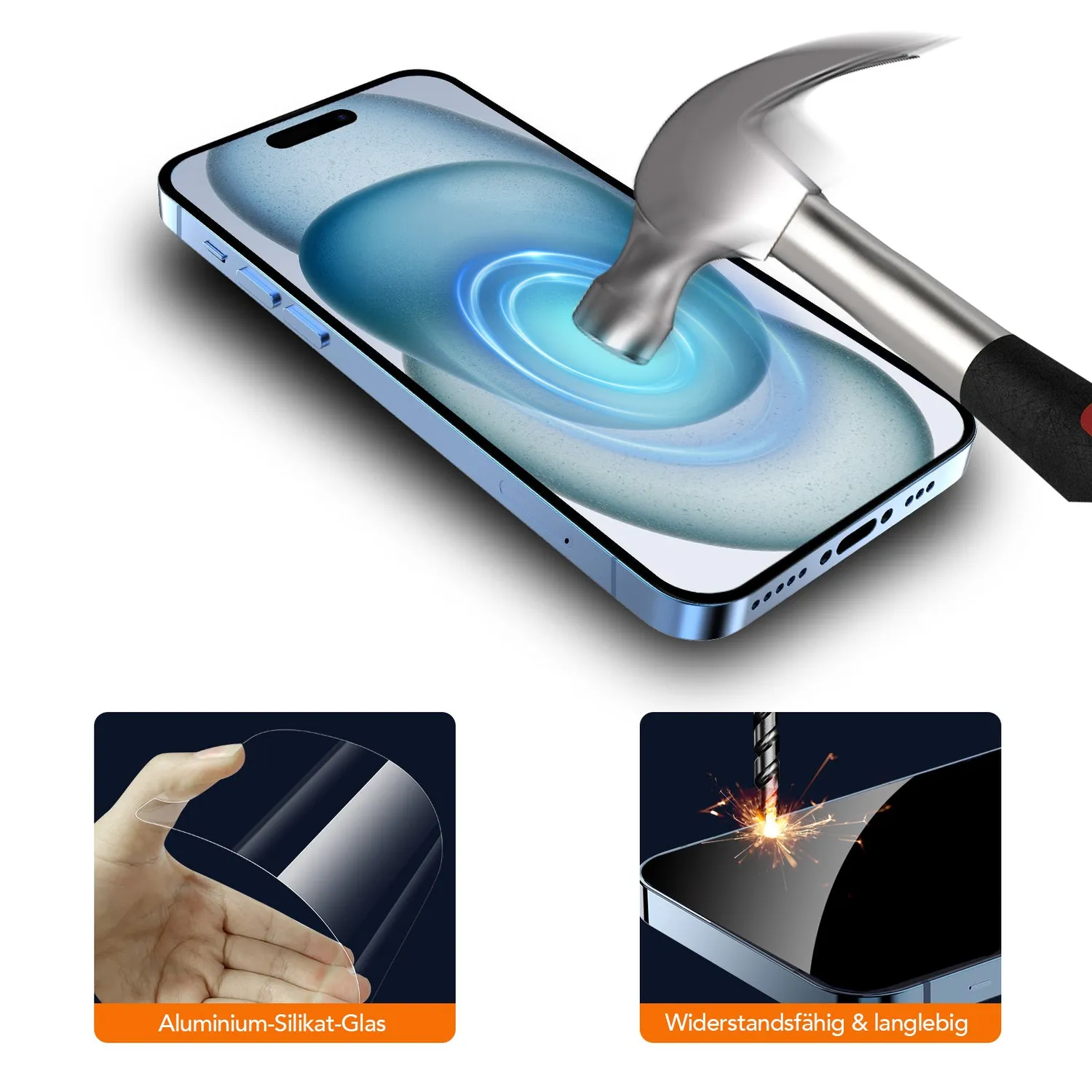 arktis REVOLUTION iPhone 15 Panzerglas 2er Set Box