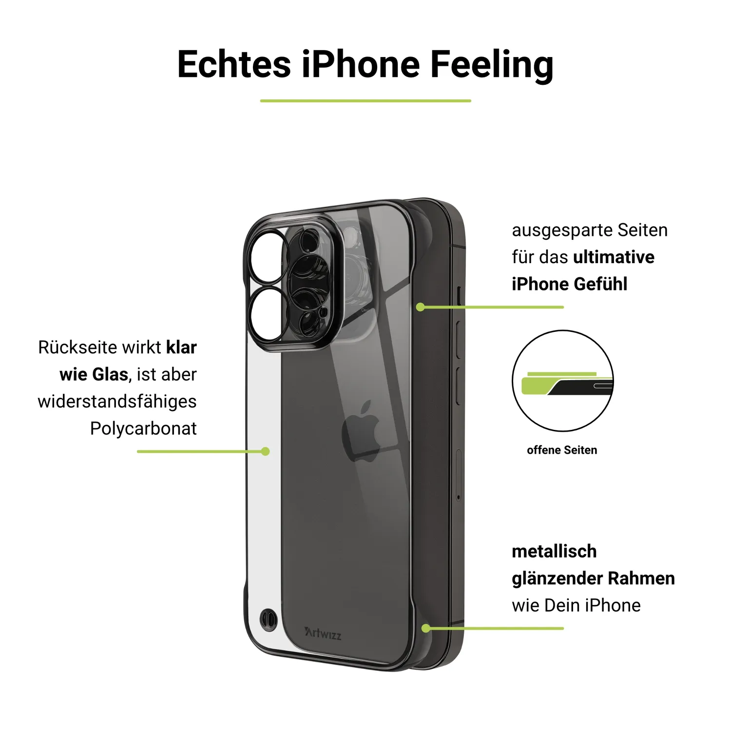 Artwizz MazingClip iPhone 14 Pro Clip-Hülle transparent
