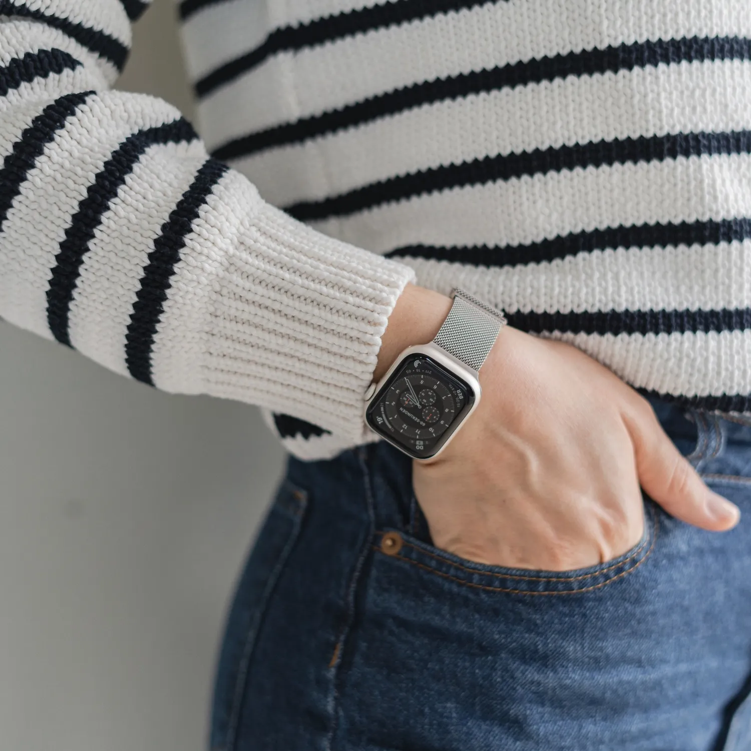 arktisband Milanaise Loop Apple Watch Armband Edelstahl