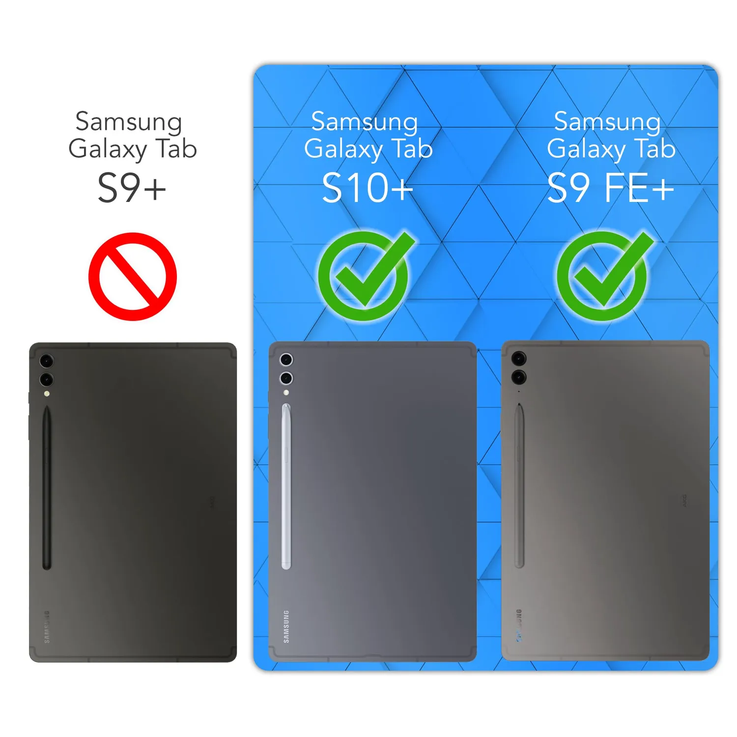 EAZY CASE Galaxy Tab S9 FE Plus Panzerglas 9H Transparent