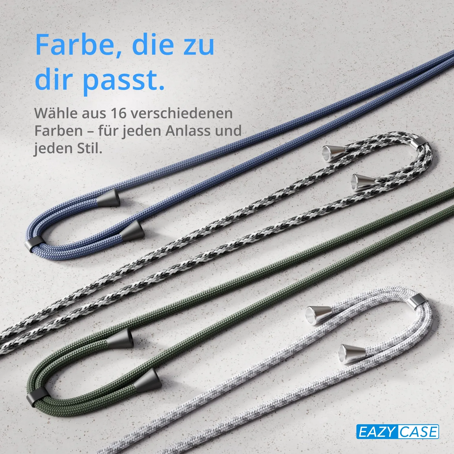 EAZY CASE Universal Handykette Anthrazit Handyband