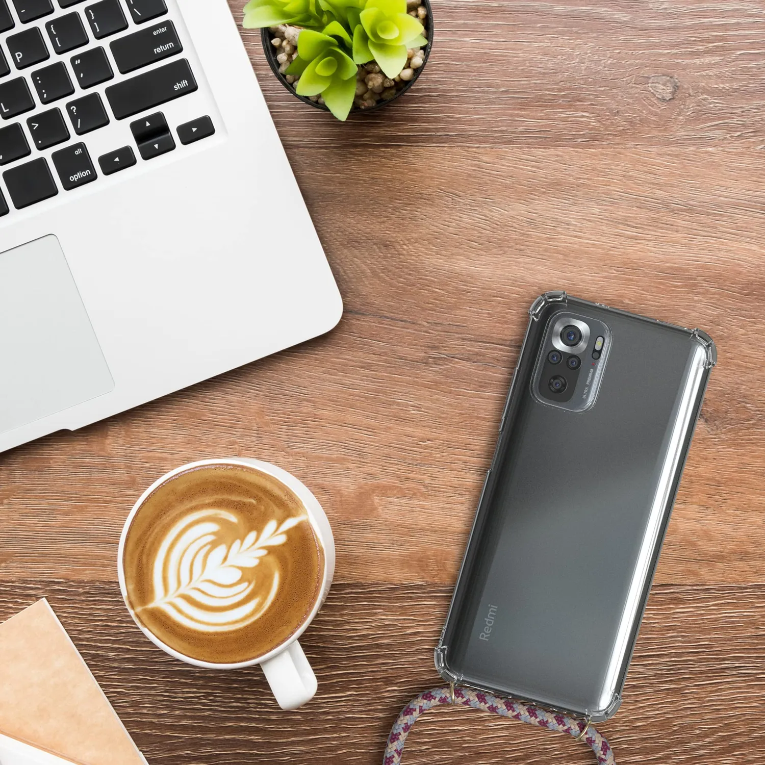 EAZY CASE Redmi Note 10 Handykette Bordeaux Camouflage