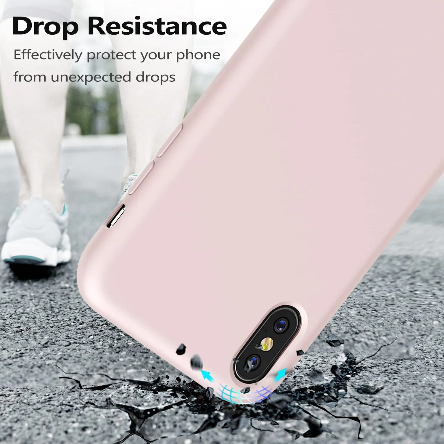 YATWIN iPhone XS Max Silikonhülle Rosa weich