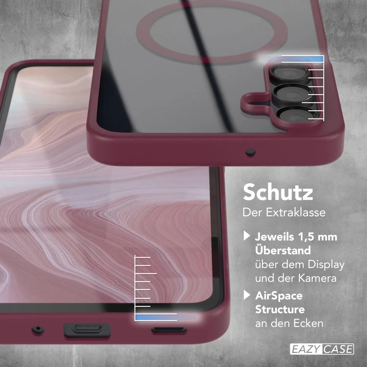 EAZY CASE Galaxy A16 Handyhülle Beere Qi Hybrid