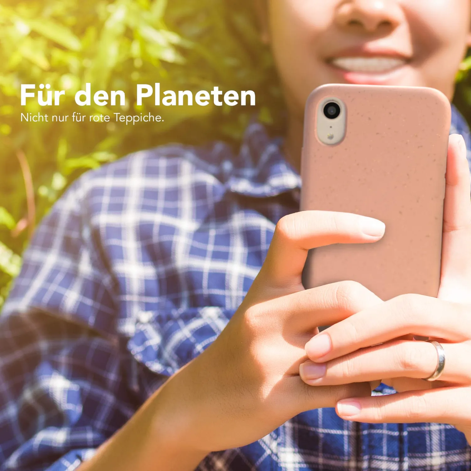 EAZY CASE iPhone XR Bio Hülle Rosa abbaubar Kameraschutz