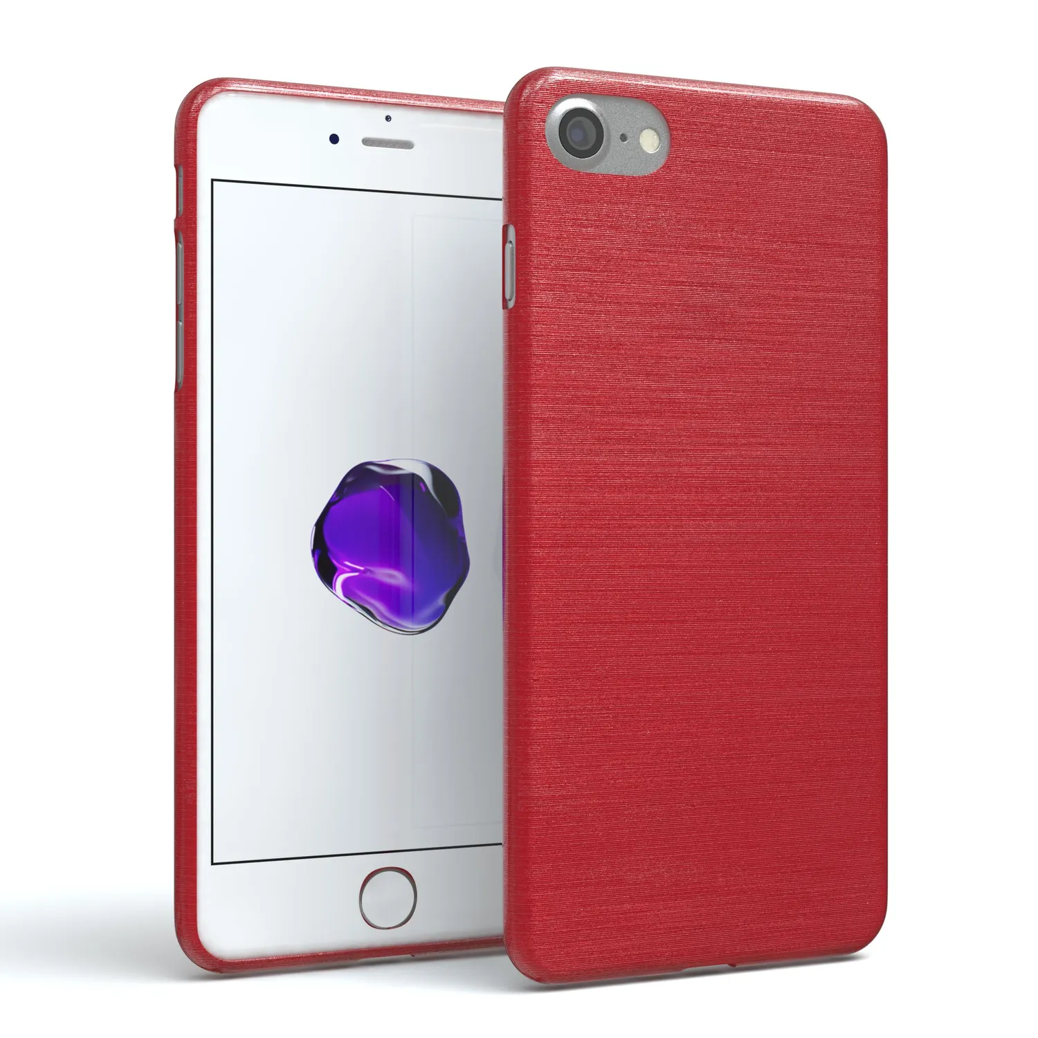 EAZY CASE Brushed Hülle iPhone SE 2022/2020 8/7 Dunkelblau