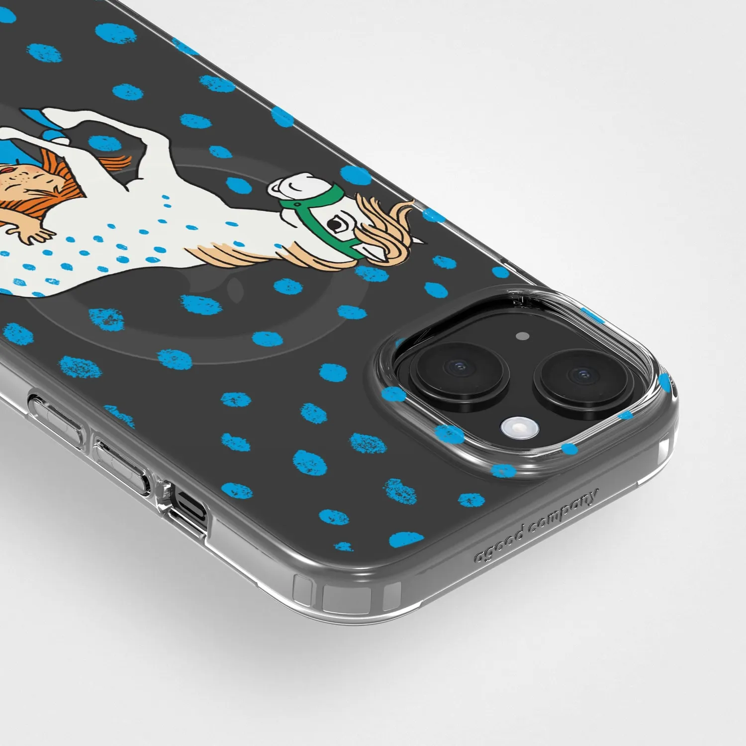 agood company CLRPRTCT iPhone 15 Handyhülle transparent Pippi