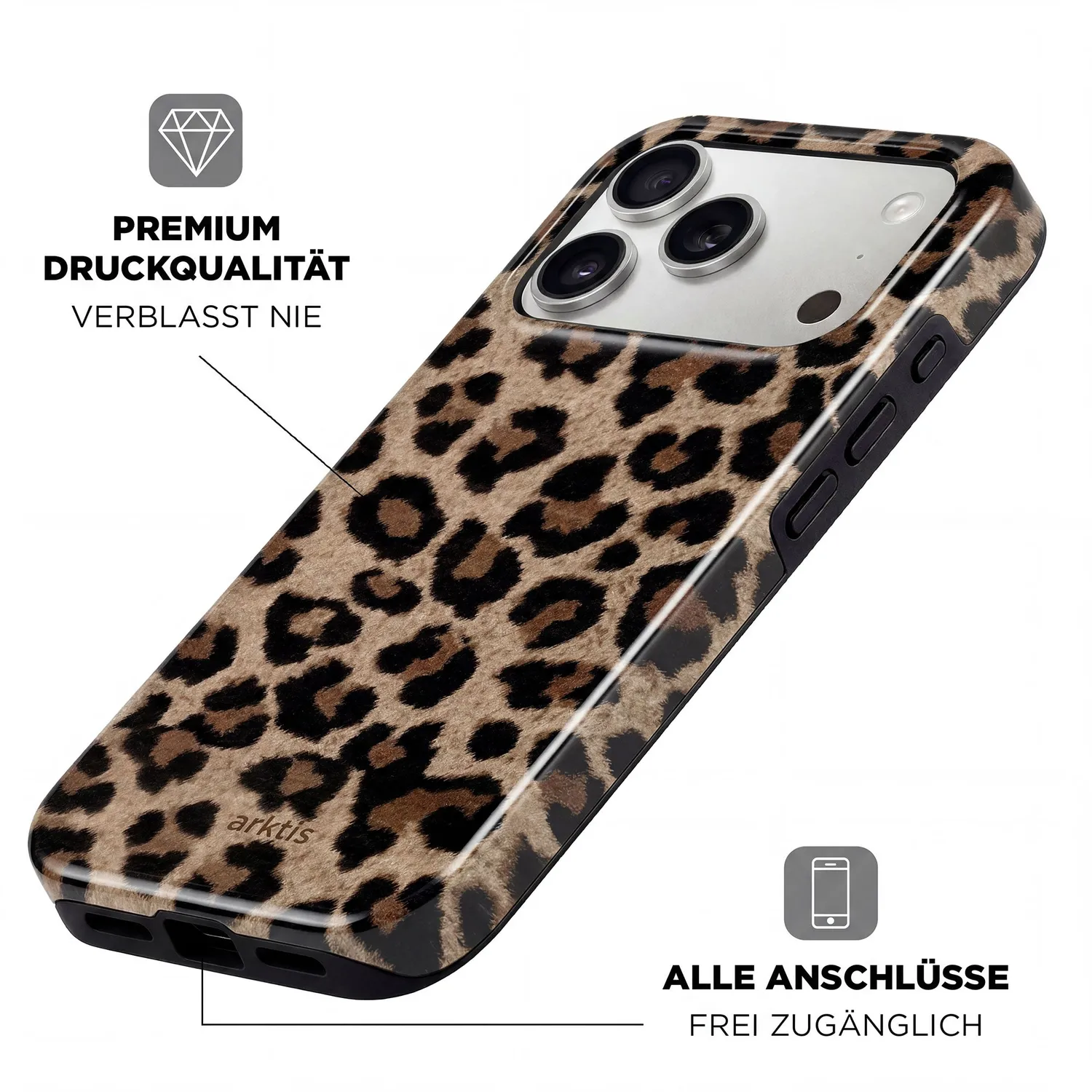 arktis Sweet Leopard iPhone 17 Pro Hülle MagSafe Leo