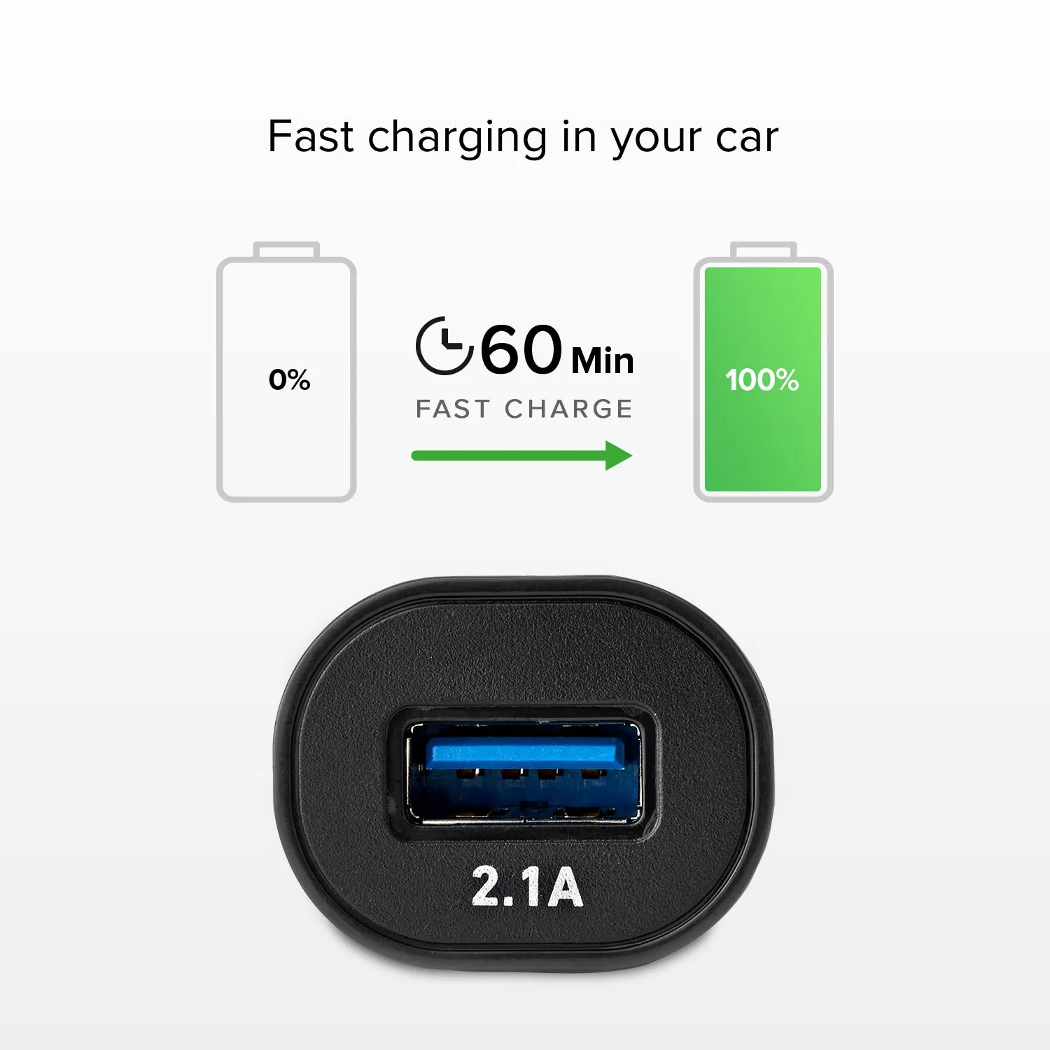 SBS Mini Autoladegerät 10W mit Micro-USB Kabel Schnellladen