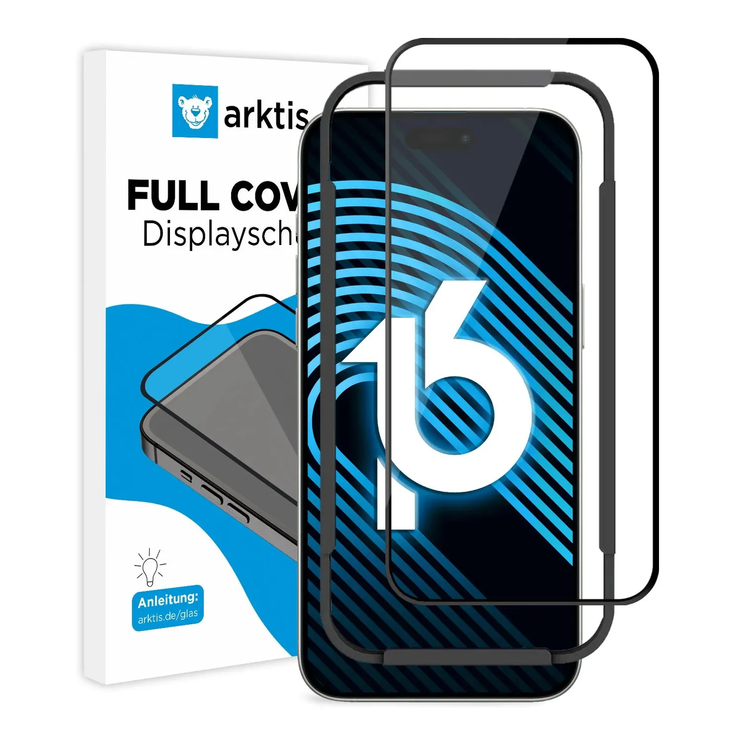 arktis iPhone 16 Sparpaket Hülle+Glas transparent Qi