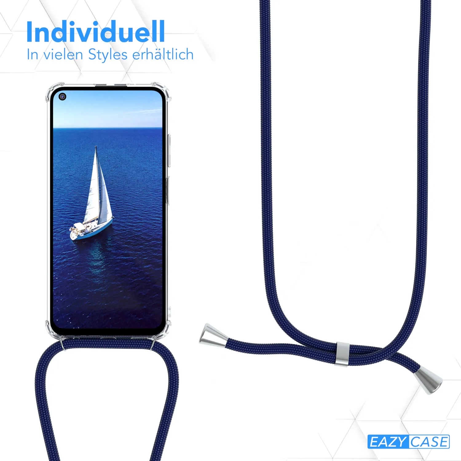 EAZY CASE Classic Handykette Redmi Note 9T 5G Navy Blau Band