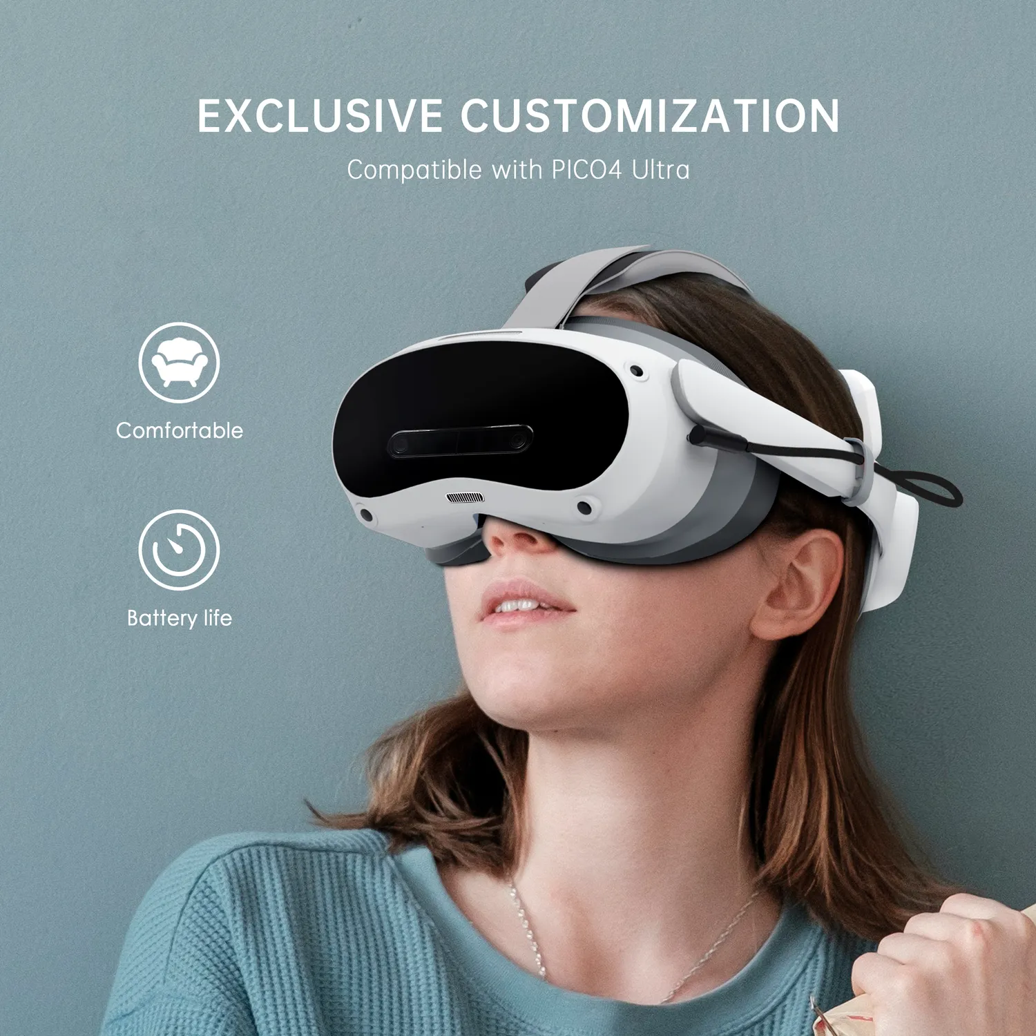 BOBOVR P4S Akku Strap Pico 4 Ultra 5200mAh schwarz