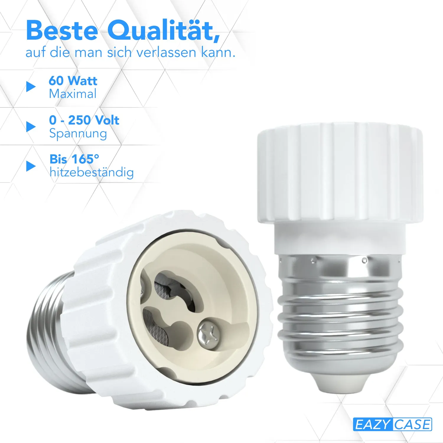 EAZY CASE E27 auf GU10 Adapter 4x Weiß 30W