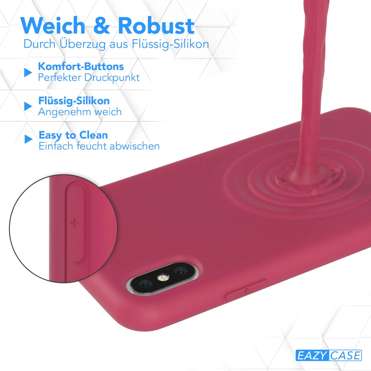EAZY CASE iPhone X/XS Nano Silikonhülle Beere dünn