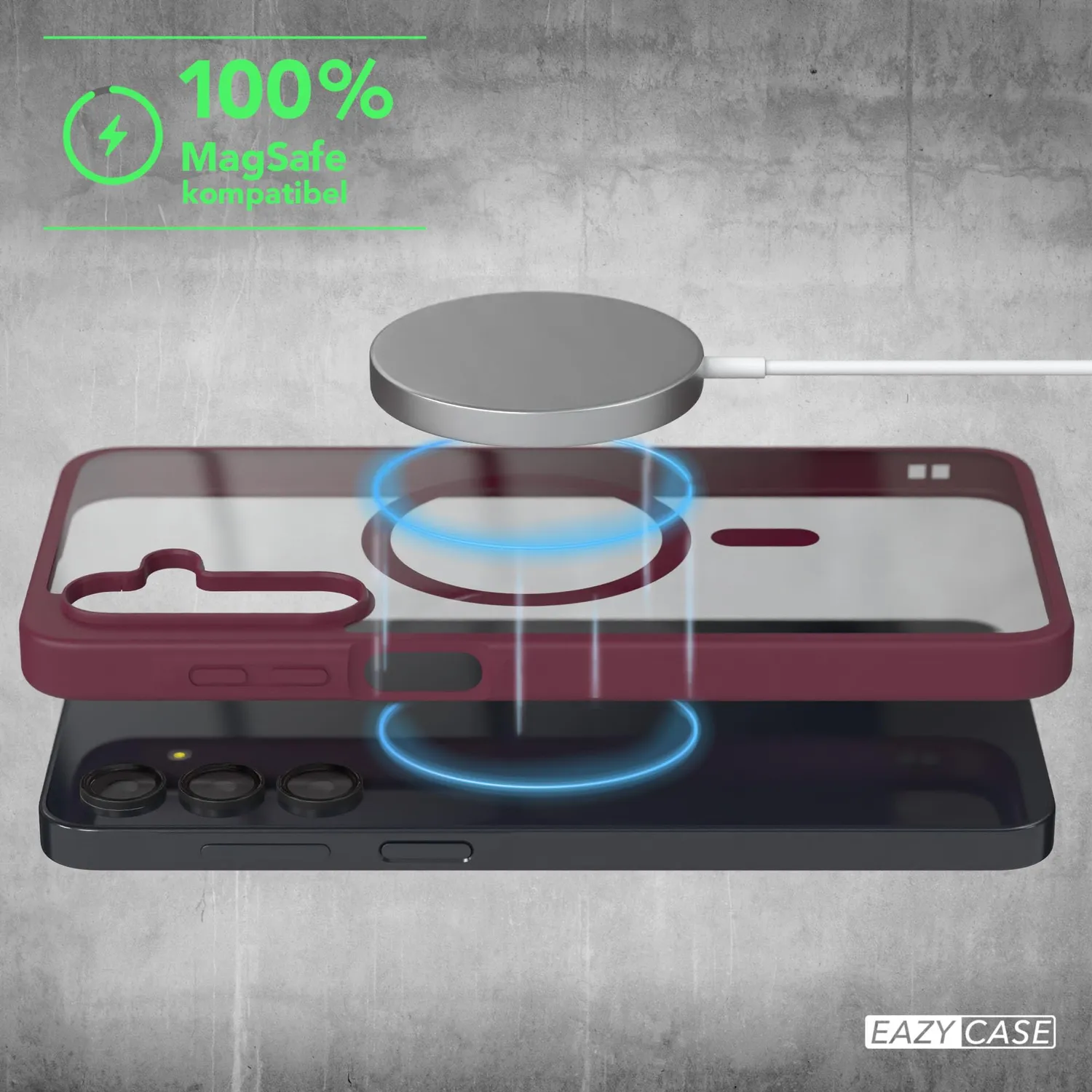 EAZY CASE Galaxy A16 Handyhülle Beere Qi Hybrid