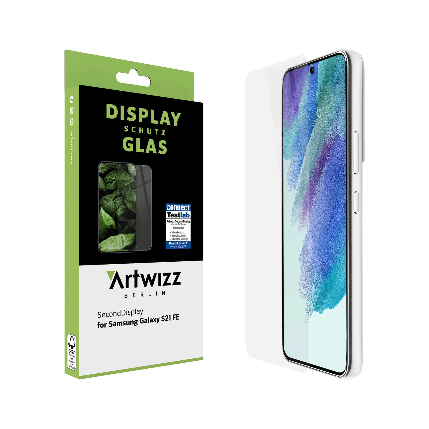Artwizz SecondDisplay Galaxy S21 FE Panzerglas klar