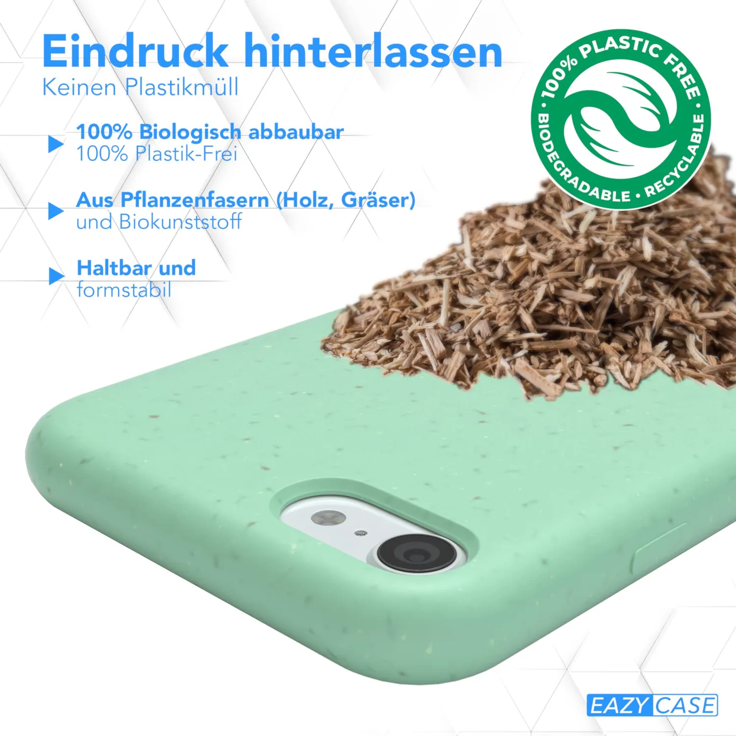 EAZY CASE Bio iPhone SE 8 7 Hülle Grün abbaubar
