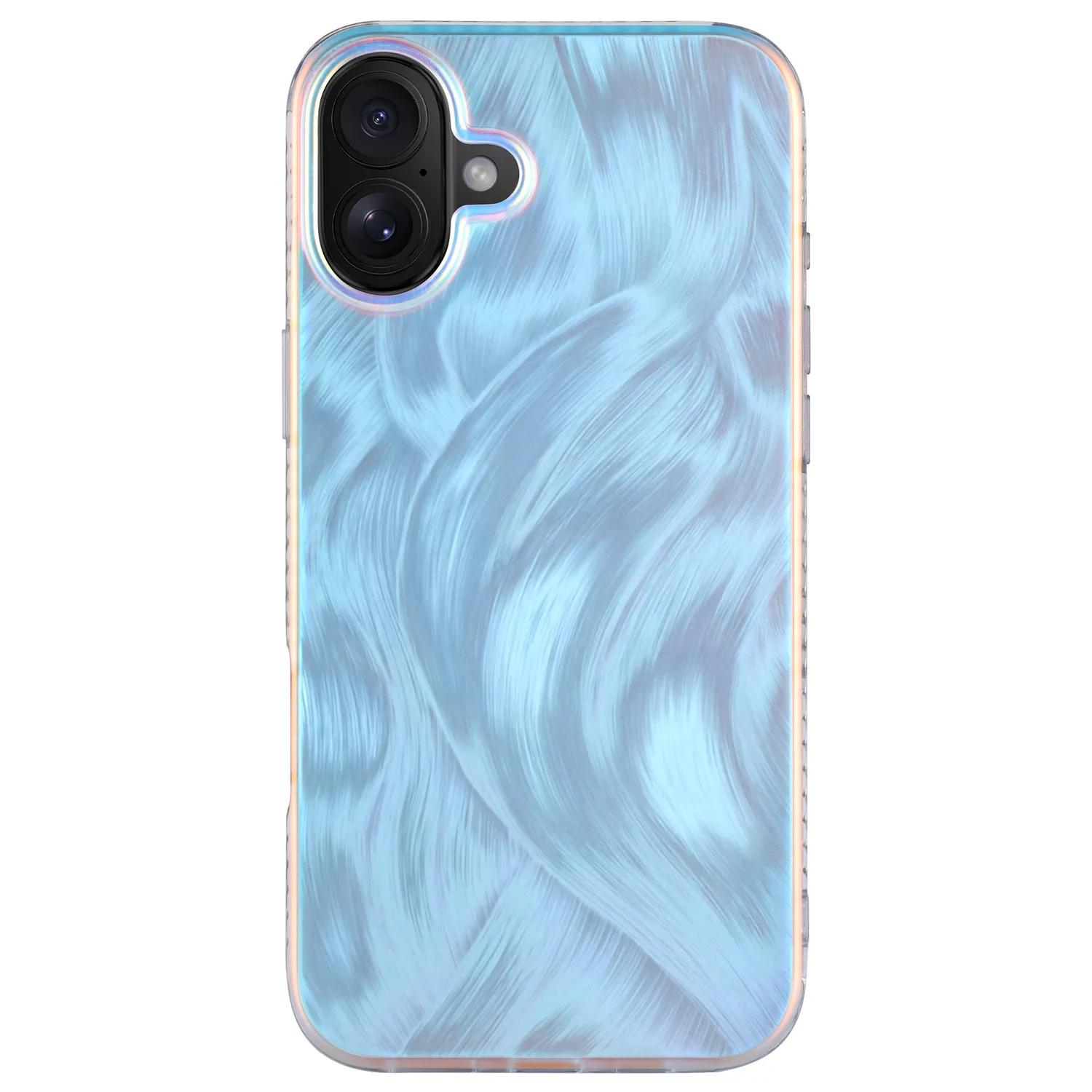 arktis Pearl iPhone 16 Hülle Big Wave Perlmutt