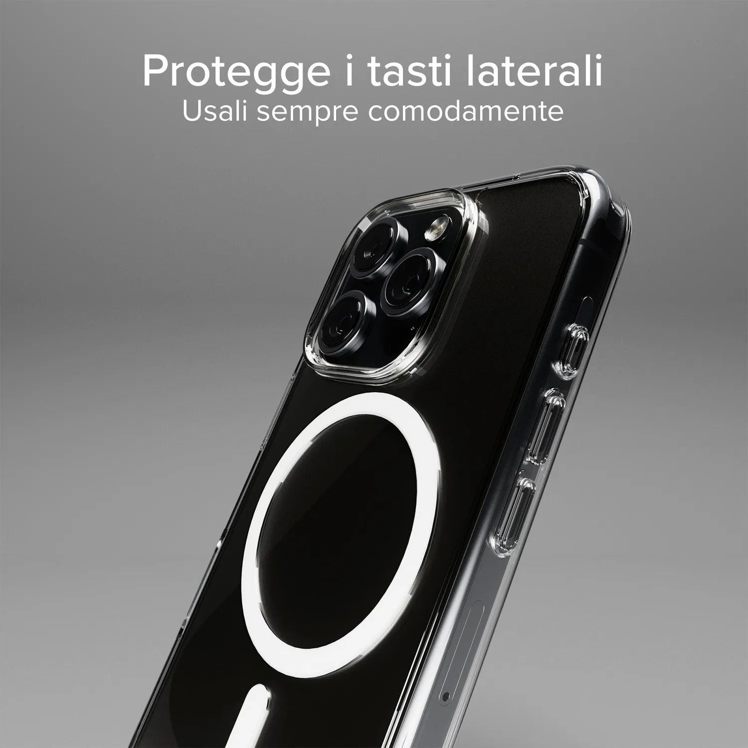 SBS D3O iPhone 16 Pro Handyhülle Transparent MagSafe D3O-Schutz