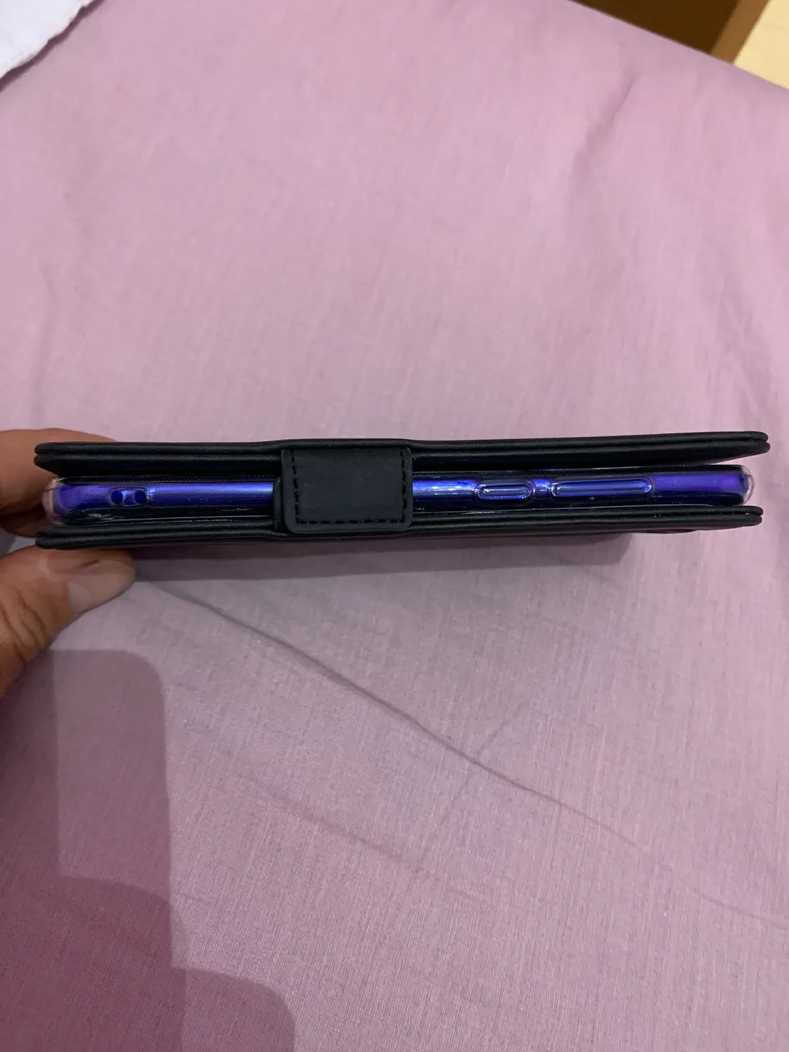 YATWIN Redmi Note 8 Pro Klapphülle Leder Schwarz RFID