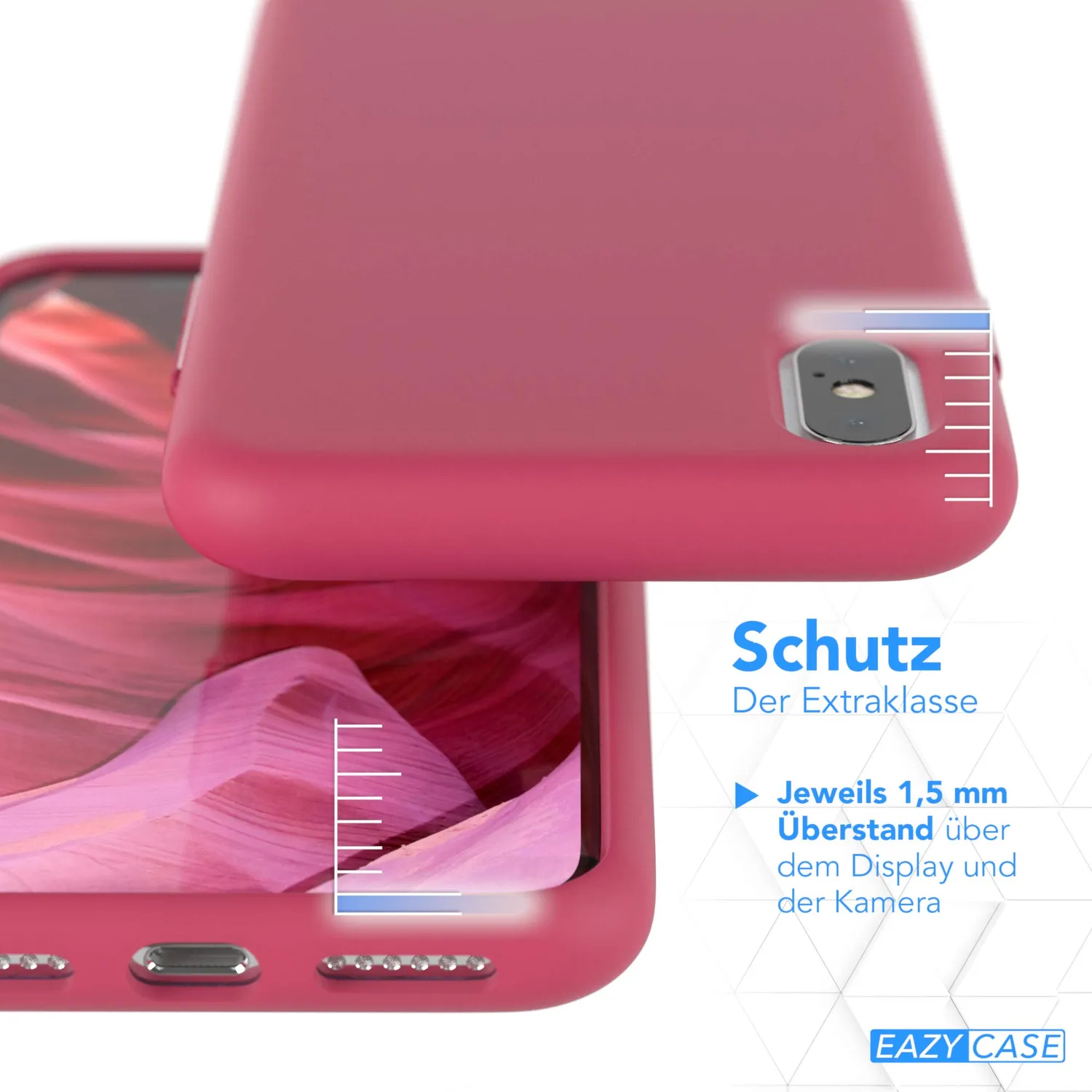 EAZY CASE iPhone X/XS Nano Silikonhülle Beere dünn