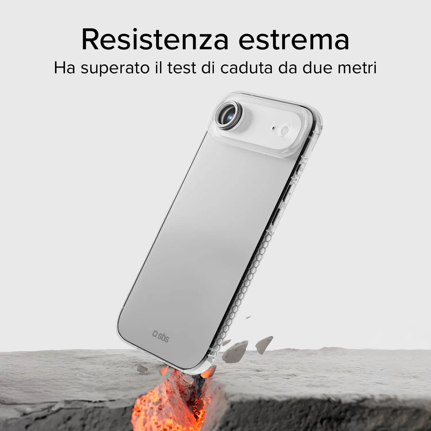 SBS Extreme X2 iPhone Air Handyhülle transparent 2m