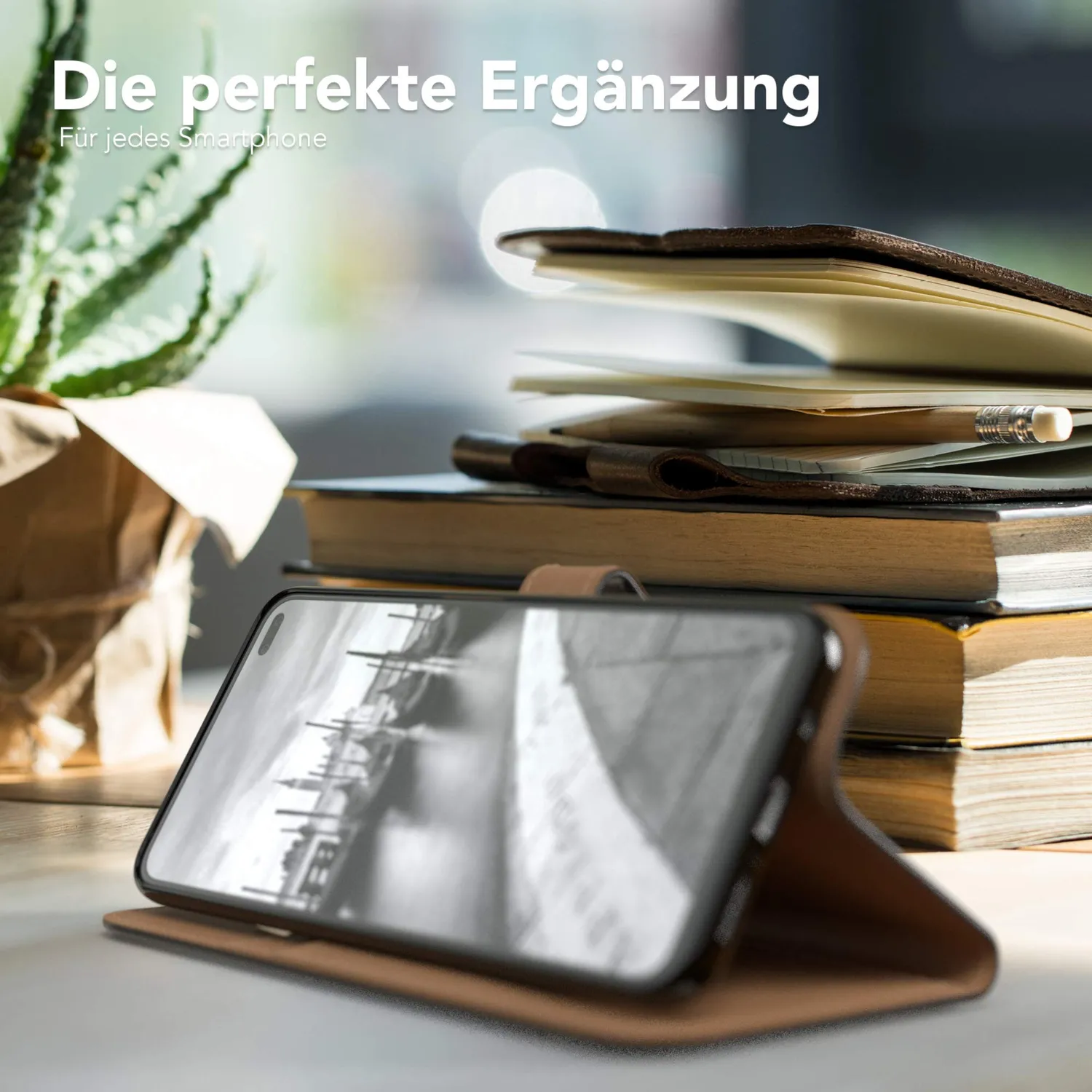 EAZY CASE Poco X2 Klapphülle Schwarz Kartenfach
