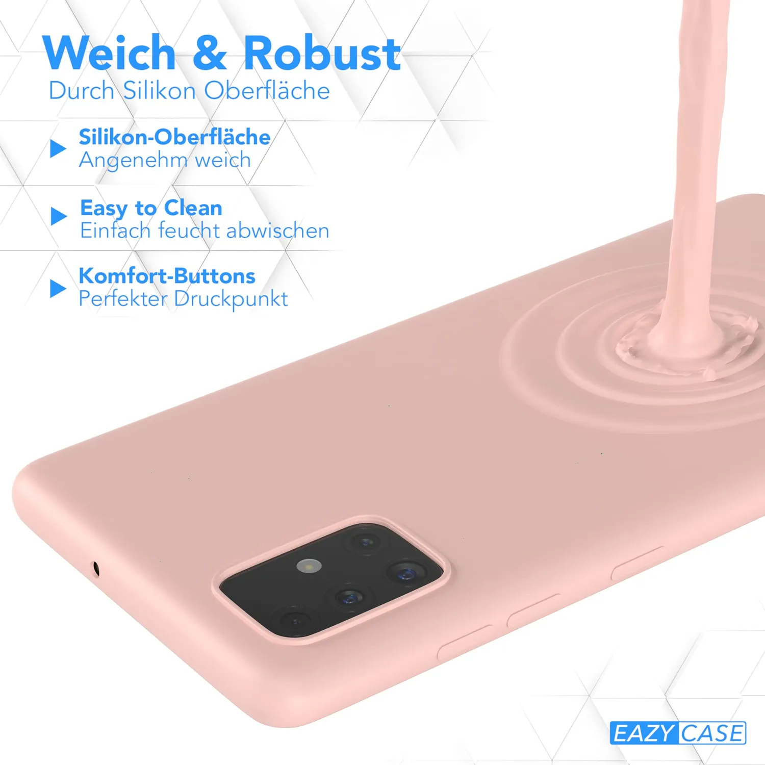 EAZY CASE Galaxy A51 Silikonhülle Alt Rosa matt