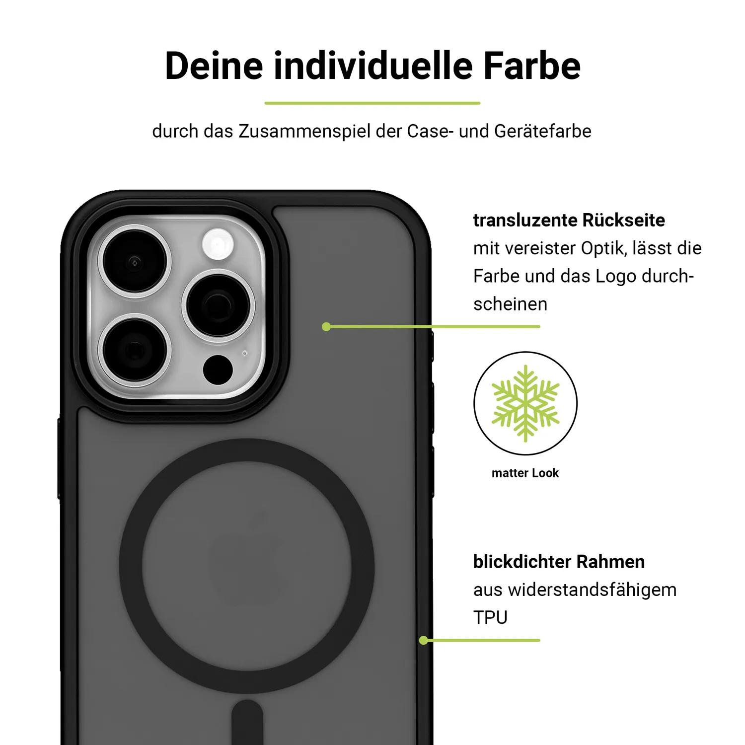 Artwizz IcedClip Charge iPhone 15 Pro Max MagSafe Hülle Frost