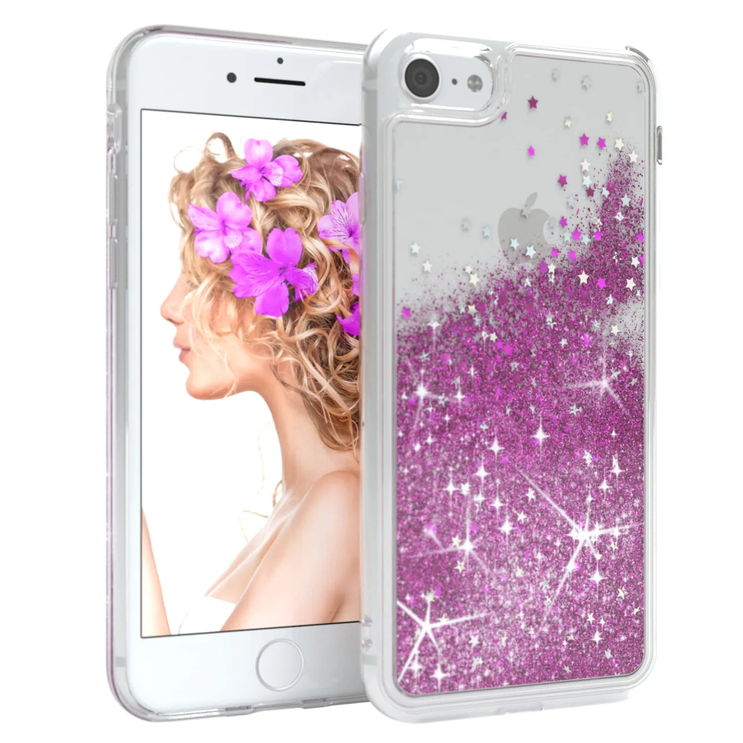 EAZY CASE iPhone SE 2022 / 8 / 7 Glitzerhülle Grün Liquid
