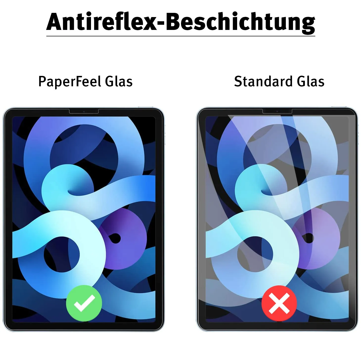 arktis PaperFeel iPad Air 10,9 Schutzglas papieren