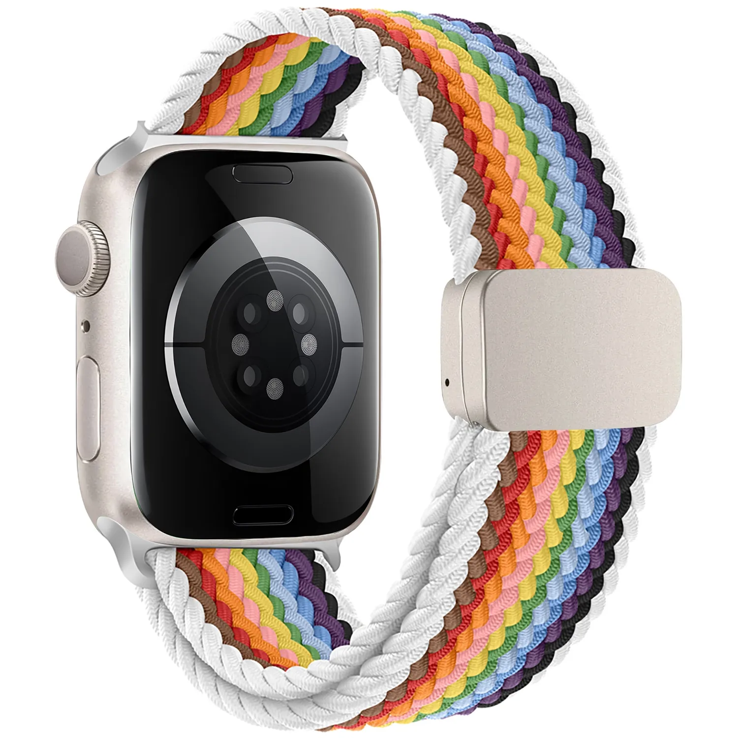 arktisband Apple Watch Armband Casual Rainbow 44mm gefl.