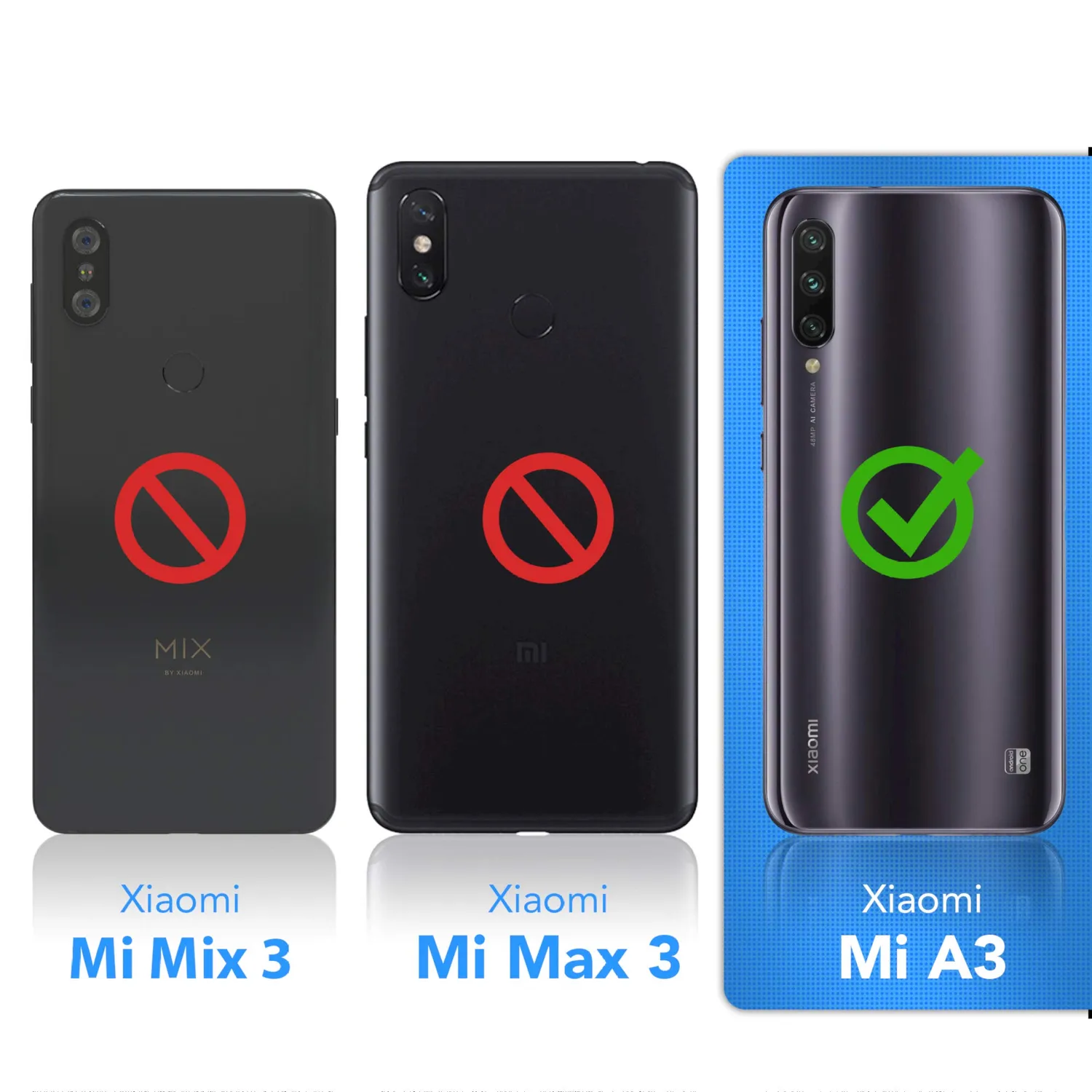EAZY CASE Xiaomi Mi A3 Silikon Hülle Clear Transparent 0,8mm