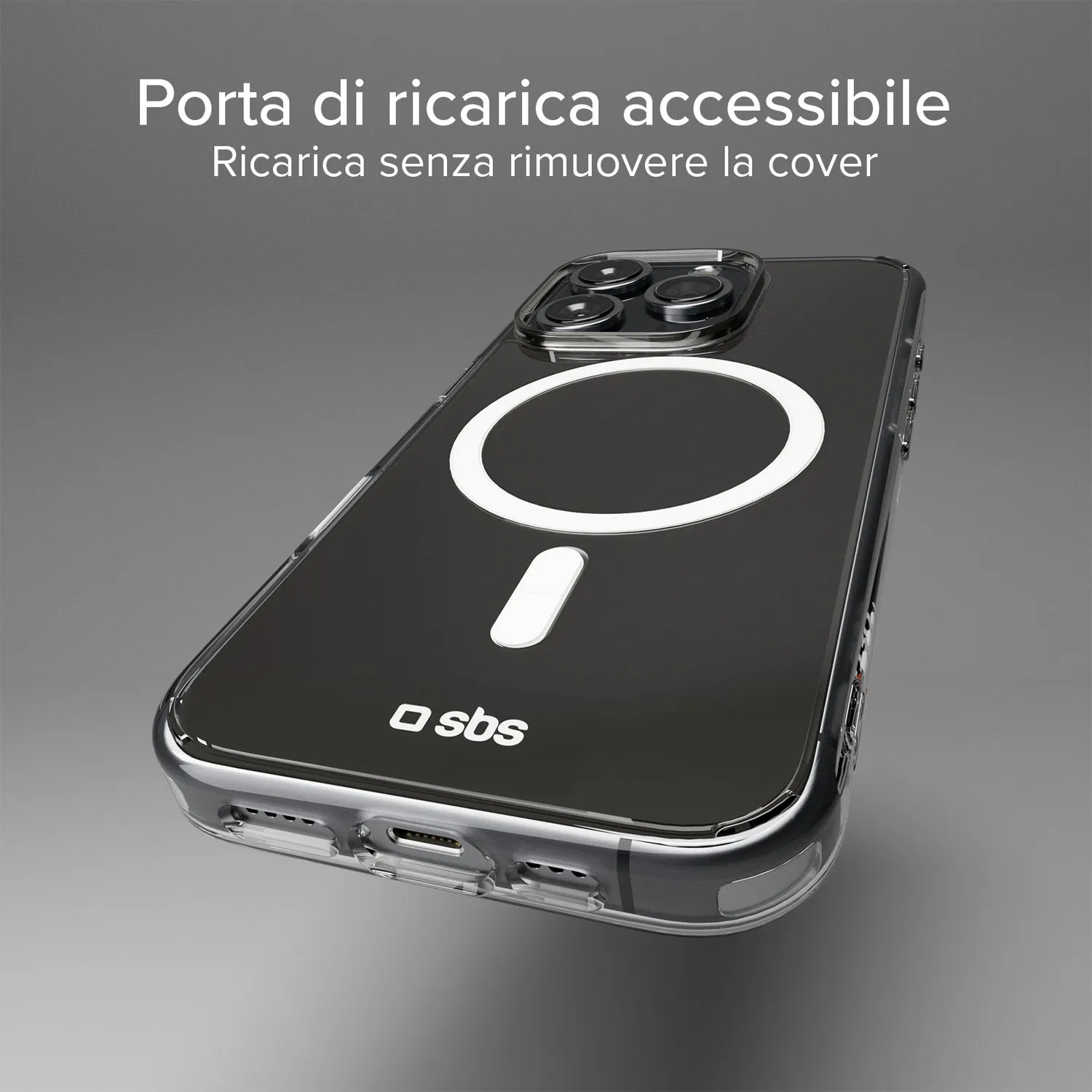 SBS D3O iPhone 16 Pro Handyhülle Transparent MagSafe D3O-Schutz