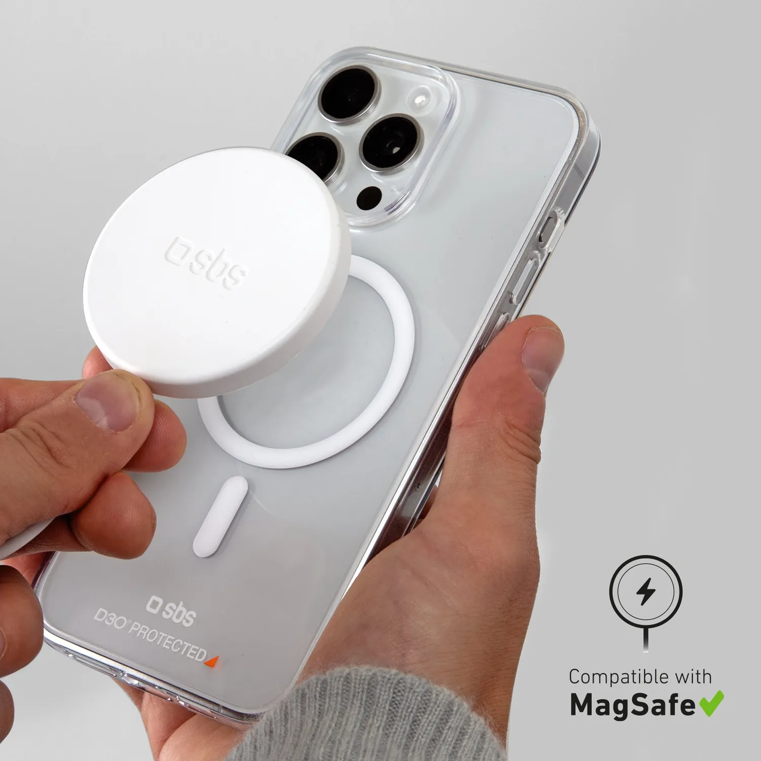 SBS D3O Handyhülle iPhone 14 Pro MagSafe transparent