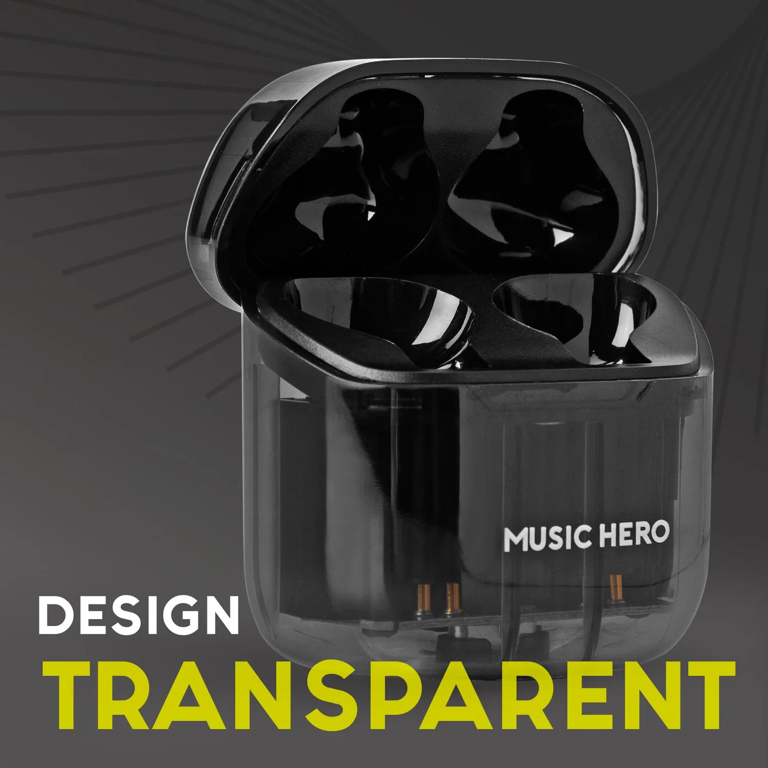 SBS Icy TWS Kopfhörer Schwarz transparent Bluetooth