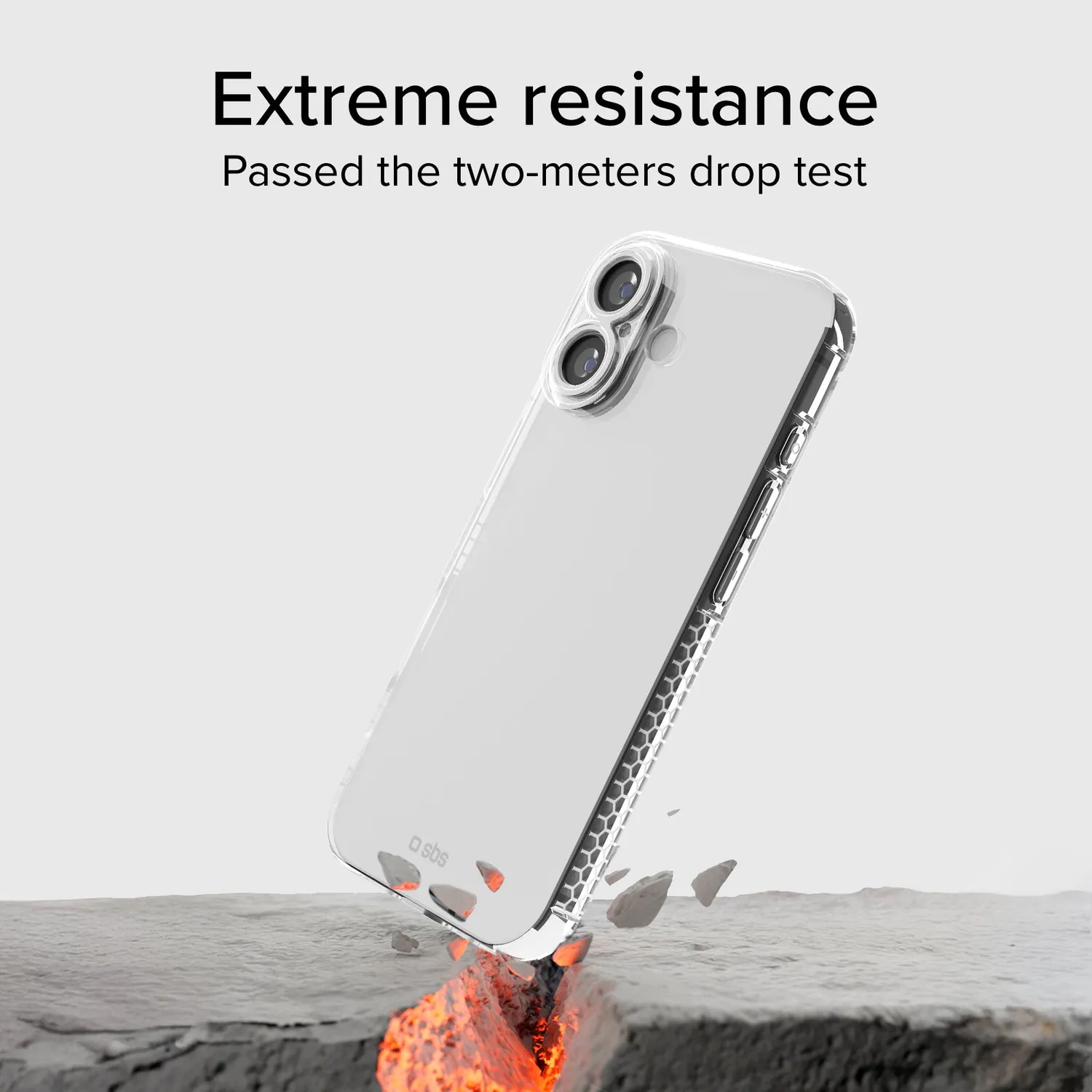 SBS Extreme X2 iPhone 17 Handyhülle transparent 2m-Schutz