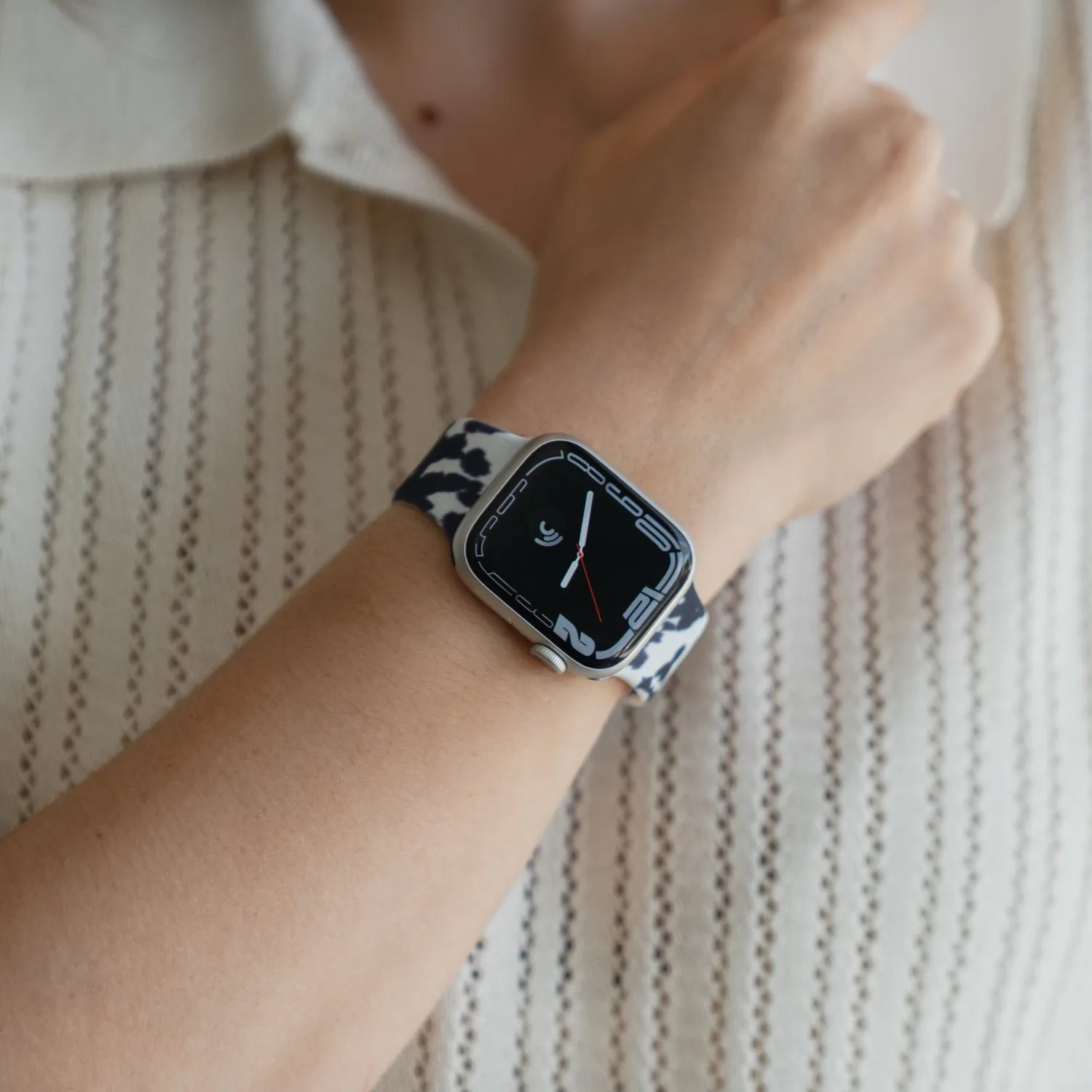 arktisband Kuhfell Apple Watch Armband Silikon Holstein