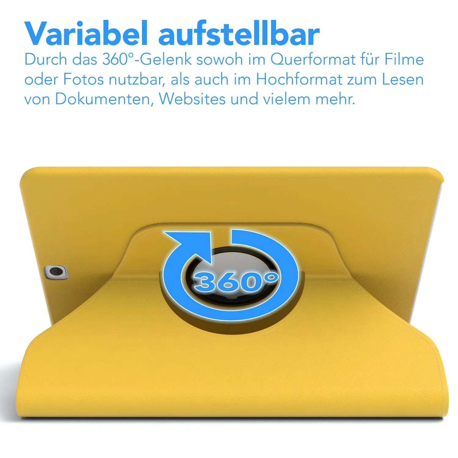 EAZY CASE Galaxy Tab S2 8.0 Tablethülle Gelb 360° Ständer