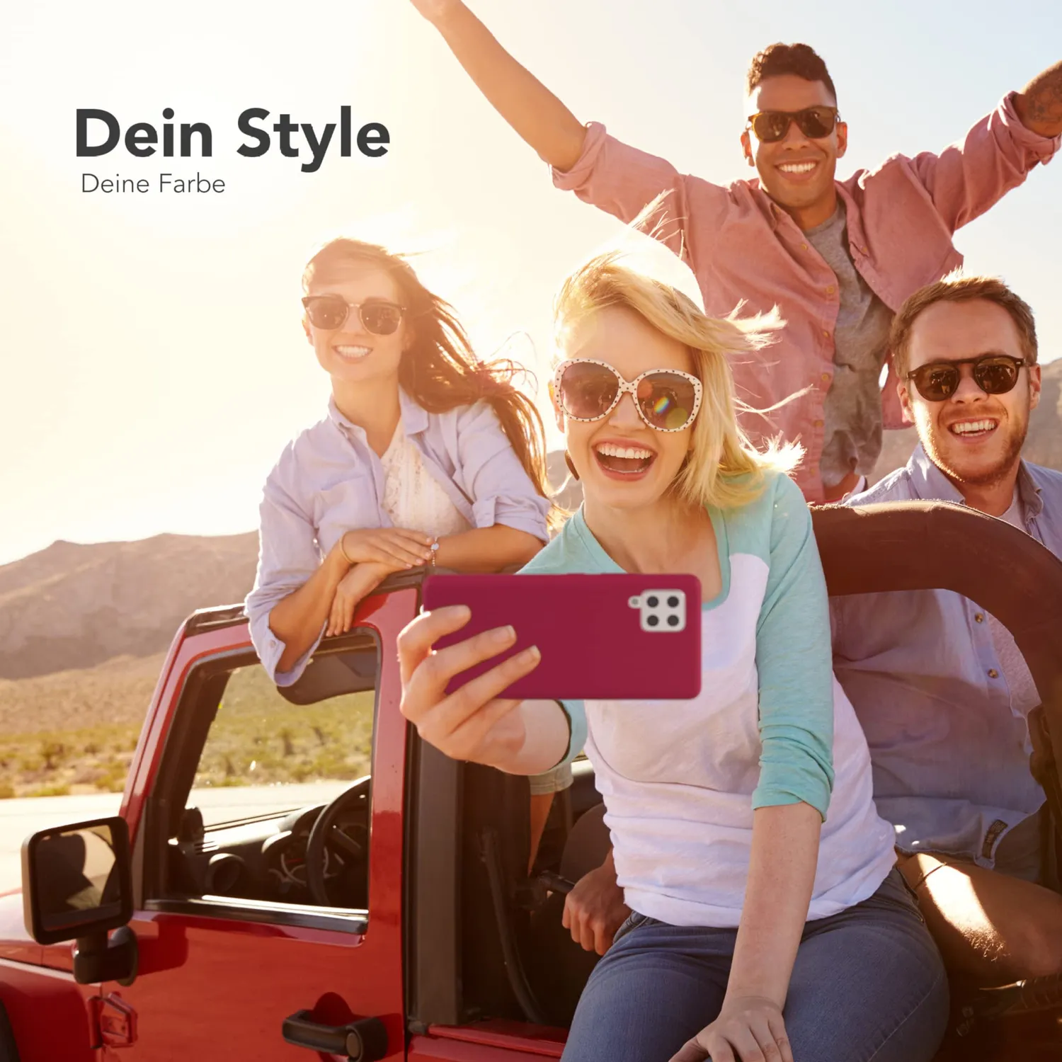 EAZY CASE Premium Galaxy A42 5G Silikonhülle Beere matt