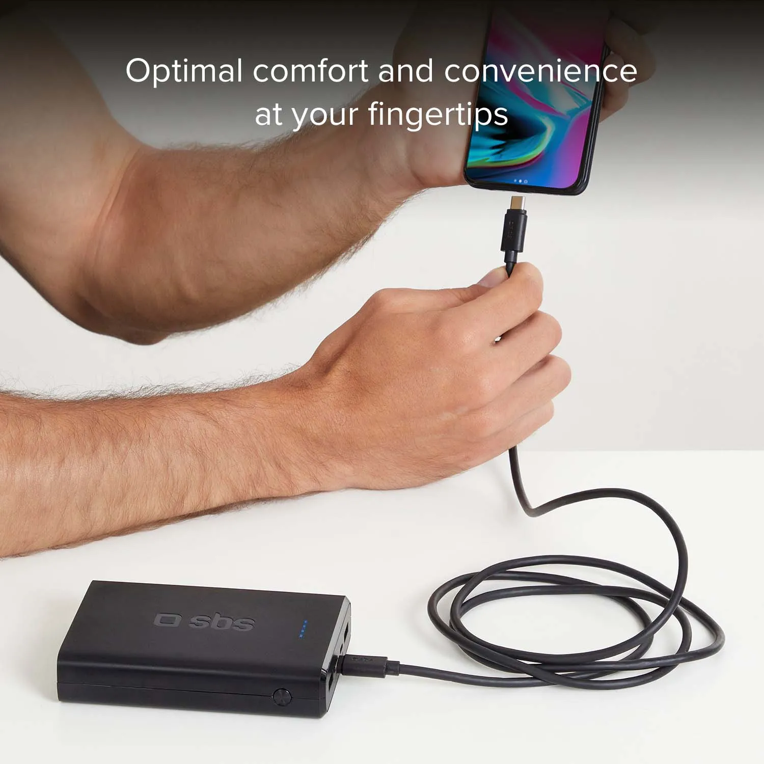 SBS Go Power USB-C Kabel 1,5m 60W schwarz PD-schnellladend