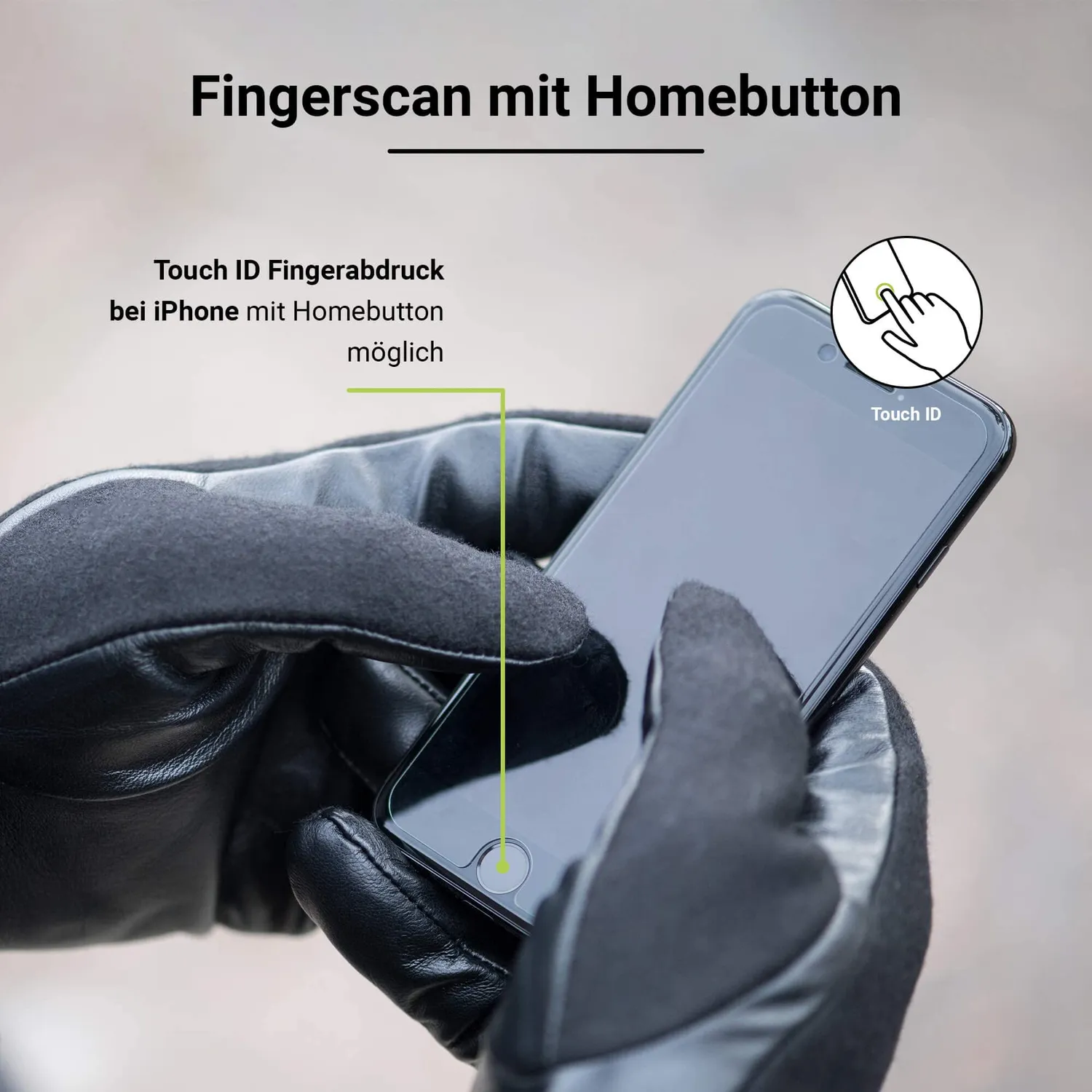 Artwizz SmartGlove Touchscreen Lederhandschuhe schwarz