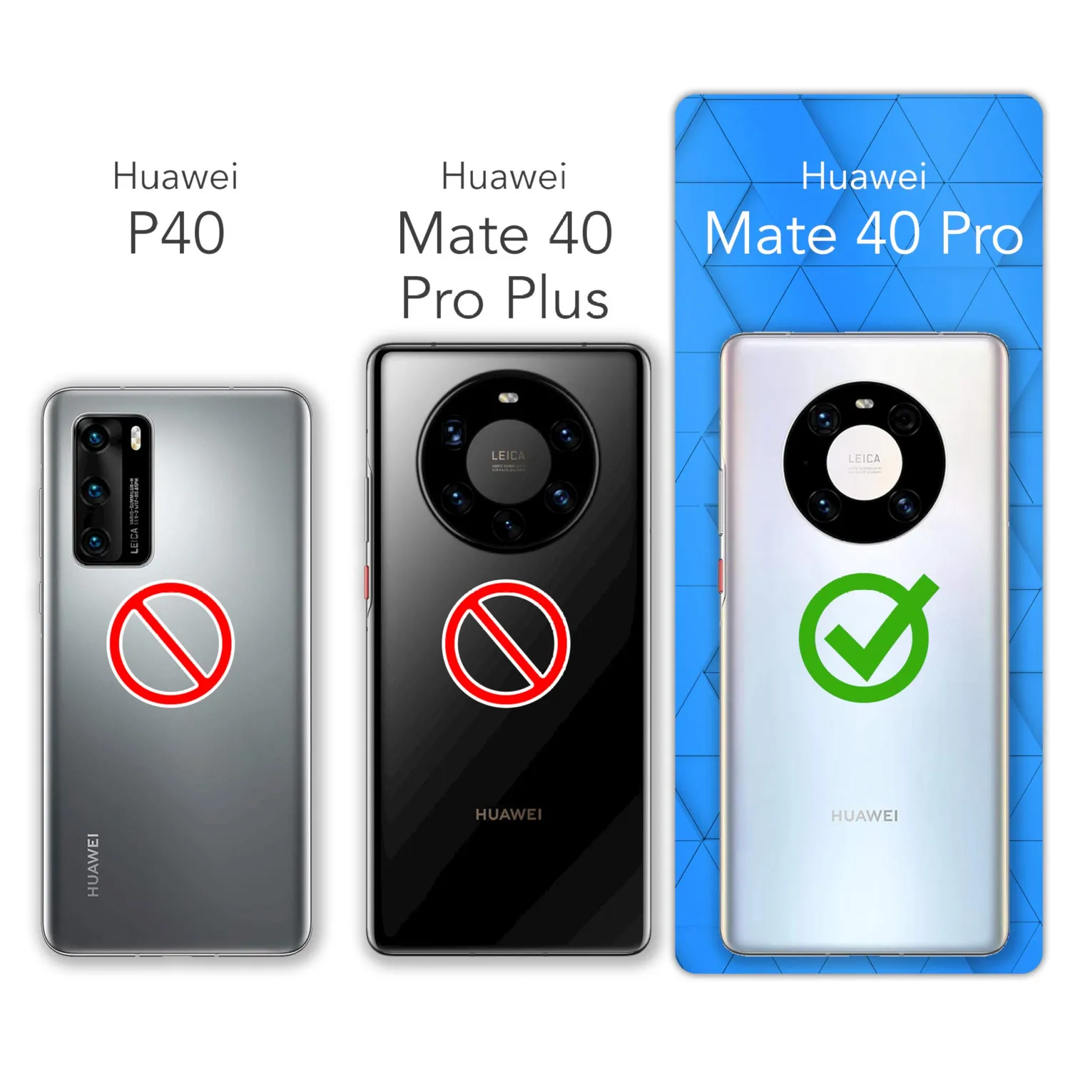 EAZY CASE Huawei Mate 40 Pro Klapphülle Book Schwarz Leder