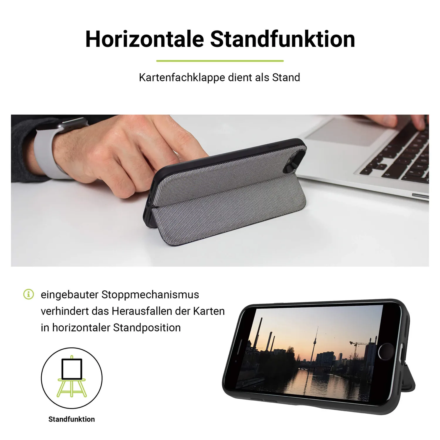 Artwizz SecretCase iPhone SE / 8 / 7 Hülle Kartenfach Stoff