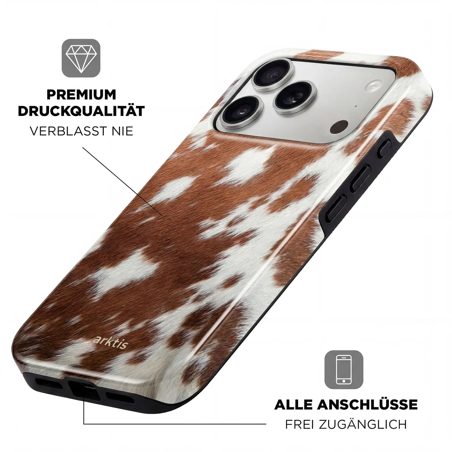 arktis iPhone 16 Pro Hülle Cow MagSafe