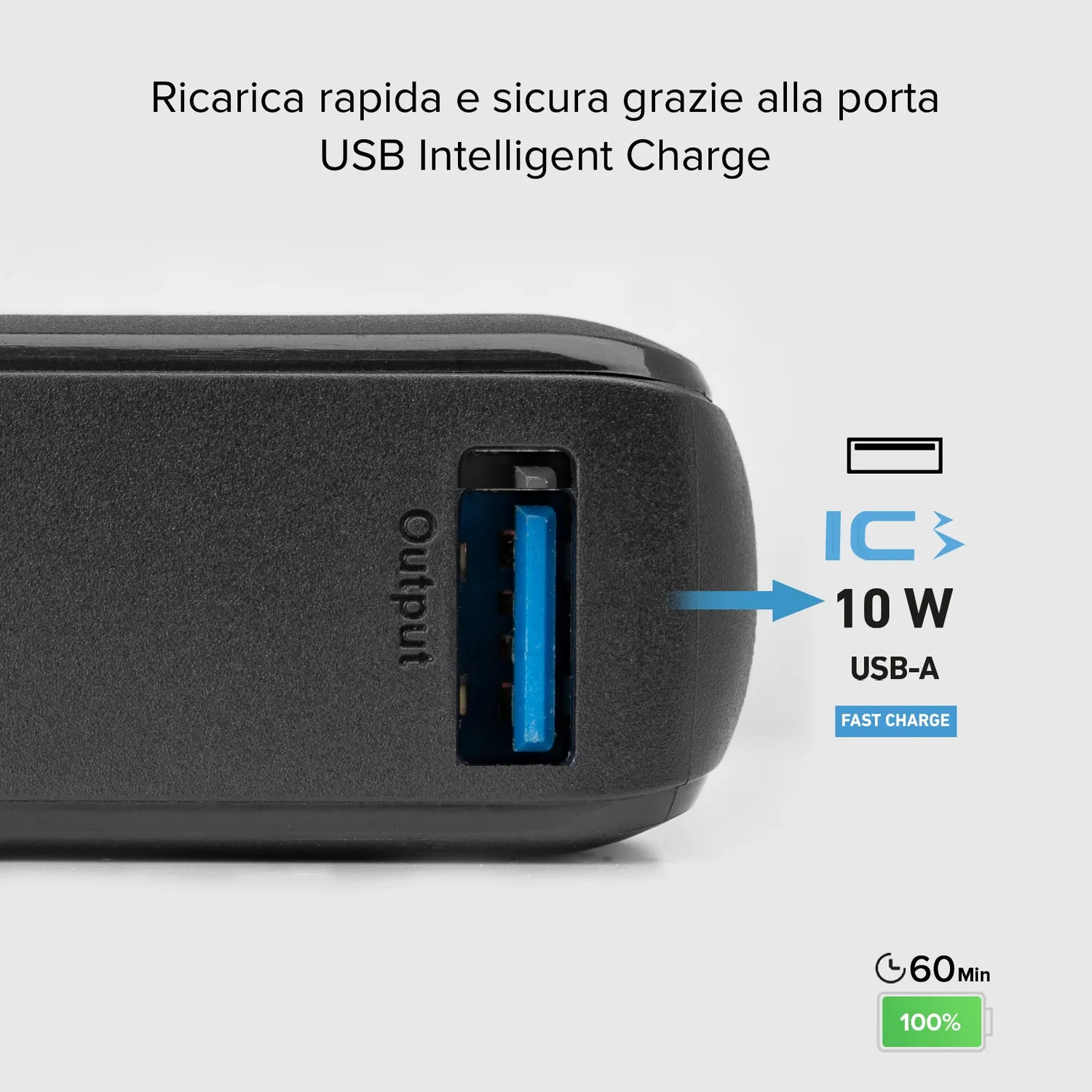 SBS Powerbank 10000 mAh Schwarz ultrakompakt