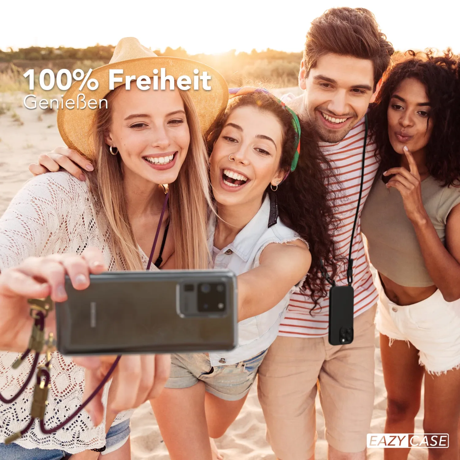 EAZY CASE Galaxy S20 Ultra Handykette Beere Gold stoßfest